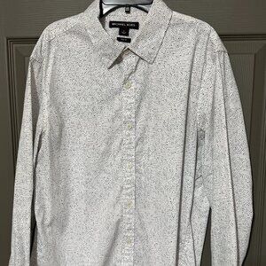 Michael Kors Slim Fit Button Down Dress Shirt Mens L EUC